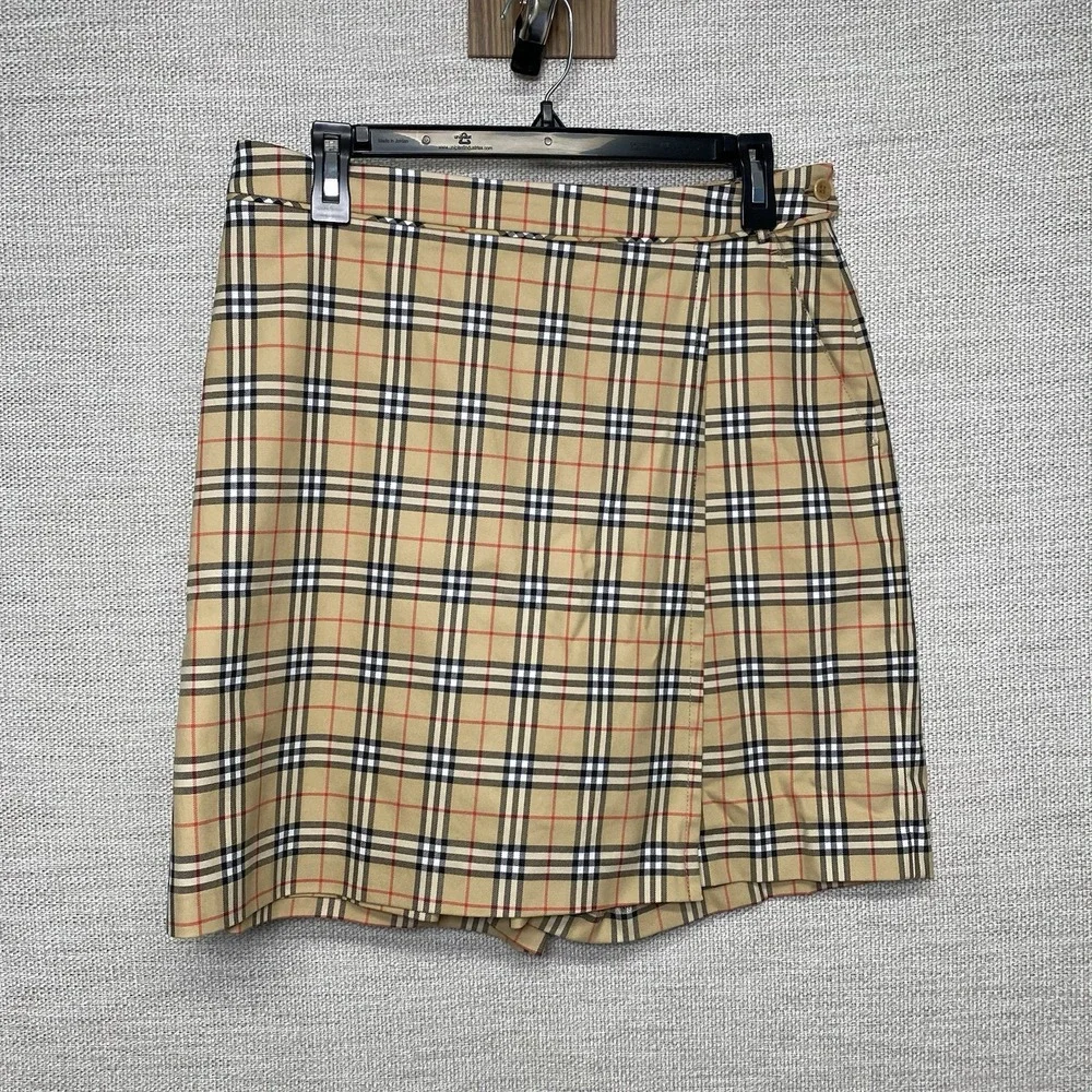 Y2K Burberry Golf Skirt Set 2 Piece M US 8 Nova Check Country Club